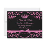 Save the Date Crown Pink