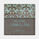 Save the Date Damask Magnet 2b