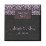 Save the Date Damask Magnet Purple