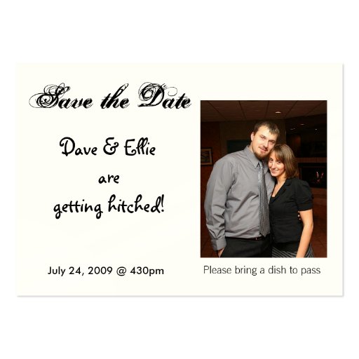 Save the Date, Dave & Ellie are g... Business Card