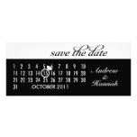 Save the Date Diamond Calendar Grid (black) Custom Announcements