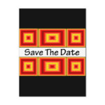 Save the Date Fire Orange postcards