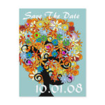 Save The Date - Flower Tree postcards