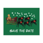 Save The Date Greyhound Christmas Holiday Postcard