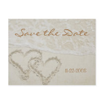 Save the Date heart waves Post Card