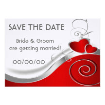 Save The Date: Hearts Personalized Announcements