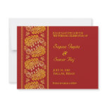 Save The Date Indian Style Card invitations
