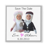 Save The Date Insert Photo Dolls White Magnet