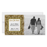Save The Date Insert Your Photo Card Gold leaf photo cards