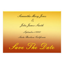 Save the Date Invitation Gold