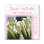 Save the Date Invitation Magnet Calla Lilies