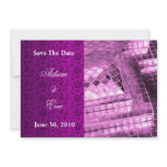 Save The Date Invitation Violet Gemstone Mosaic