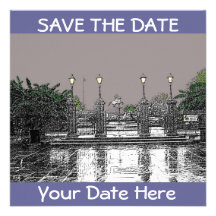 SAVE THE DATE-Jackson Square New Orleans Custom Invite