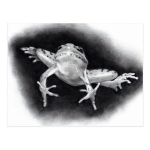 SAVE THE DATE: JUMPING FOR JOY: FROG IN PENCIL POST CARD