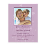 Save the Date Lavender Hearts Photo Postcard