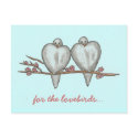 Save the Date Lovebirds Postcard