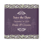 Save the Date Magnet, chandelier + vine