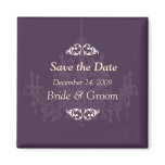Save the Date Magnet, chandelier + vine