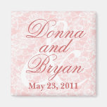 Save the Date magnet on Lace