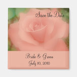 Save the Date Magnet - Peach Rose