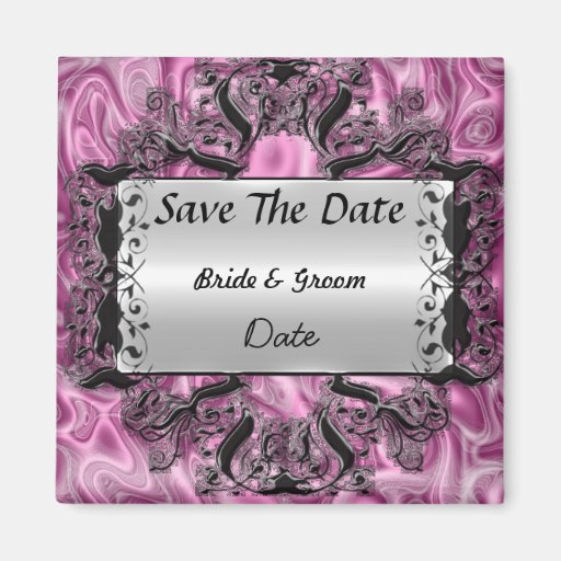 Save the Date Magnet Pink