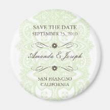 Save The Date Magnet-Vintage Blossom