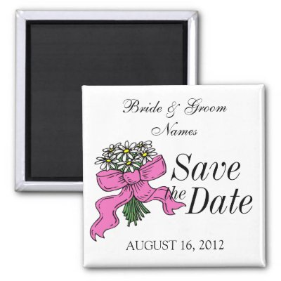 Clipart Wedding Save the Date Magnets Customise with your wedding date and