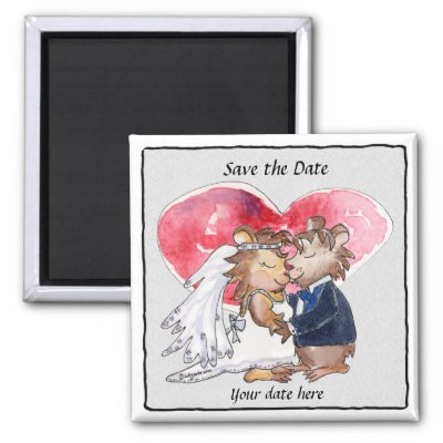 Save the Date Magnets Cute Wedding Cartoon by zooogle Here is a funny