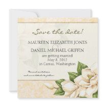 Save the Date - Magnolia Damask
