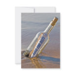 "Save The Date" message in a bottle invitations