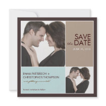 Save the Date Modern Blocks Photo Announcement