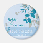 SAVE THE DATE :: nature - pale blue silver teal Magnet