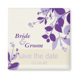 SAVE THE DATE :: nature - vanilla lilac purple magnets