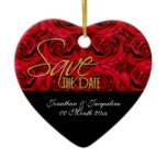 save the date christmas tree ornaments