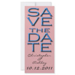 Save the Date Peach and Baby Blue rack cards