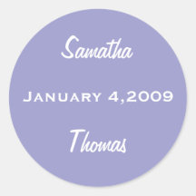 SAVE THE DATE PERIWINKLE STICKER