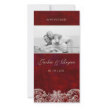 Save the Date Photo Card Template Red Rose Garden photo cards
