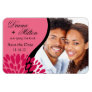 Save the Date Photo | pink fuschia Flexible Magnets