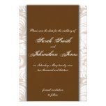 Save the Date Photo Wedding Card Brown & White Invites