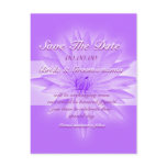 Save the date pink lily - customisable template postcards