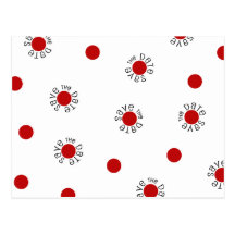 Save the Date Polka Dots Postcard