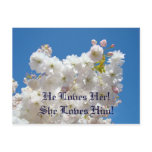Save the Date! post cards White Flower Blossoms