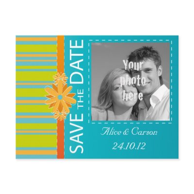 Save the date postcard by Sunflowerdesign