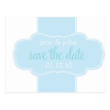 Save the Date Postcard Blue