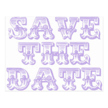 Save the Date Postcards in Lilac