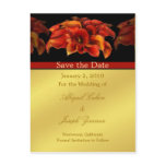 Save the date postcards, orange calla lillies
