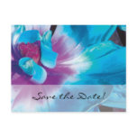 Save the Date! Purple Green Flower Postcard
