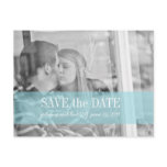 save the date | red & tiffany blue postcards