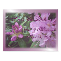Save the Date-rhododendron-customise Post Card