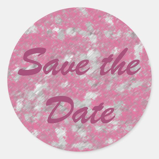 Save the Date - Rose Dance Round Sticker